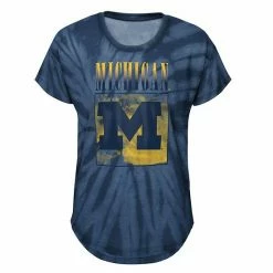 Outerstuff Girls Youth Navy Michigan Wolverines In The Band Tie-Dye T-Shirt