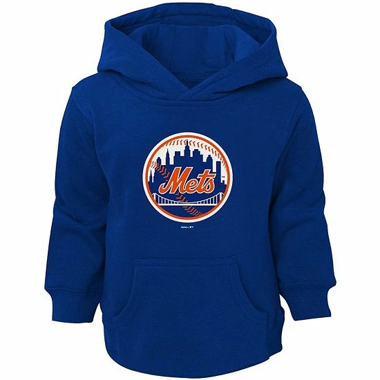 Outerstuff Toddler Royal New York Mets Primary Logo Team Pullover Hoodie 3 Outerstuff Toddler Royal New York Mets Primary Logo Team Pullover Hoodie