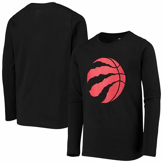 Outerstuff Youth Black Toronto Raptors Primary Logo Long Sleeve T-Shirt 4 Outerstuff Youth Black Toronto Raptors Primary Logo Long Sleeve T-Shirt - Image 2