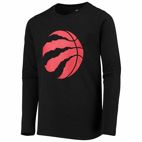 Outerstuff Youth Black Toronto Raptors Primary Logo Long Sleeve T-Shirt 5 Outerstuff Youth Black Toronto Raptors Primary Logo Long Sleeve T-Shirt - Image 3