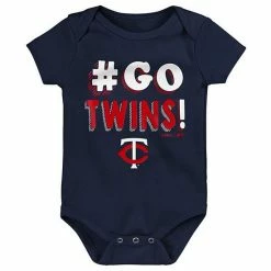 Outerstuff Infant Navy/Red/Gray Minnesota Twins Born To Win 3-Pack Bodysuit Set -Outerstuff shop unnamed file 10017
