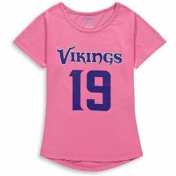 Outerstuff Girls Youth Adam Thielen Pink Minnesota Vikings Dolman Mainliner Name & Number T-Shirt -Outerstuff shop unnamed file 10023