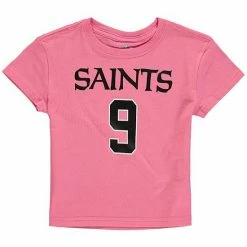Outerstuff Girls Preschool Drew Brees Pink New Orleans Saints Mainliner Name & Number T-Shirt -Outerstuff shop unnamed file 10028
