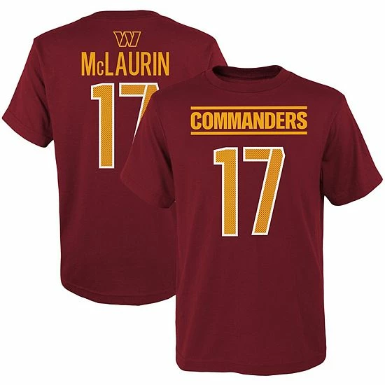 Outerstuff Youth Terry McLaurin Burgundy Washington Commanders Mainliner Player Name & Number T-Shirt 3 Outerstuff Youth Terry McLaurin Burgundy Washington Commanders Mainliner Player Name & Number T-Shirt