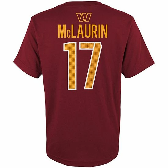 Outerstuff Youth Terry McLaurin Burgundy Washington Commanders Mainliner Player Name & Number T-Shirt 6 Outerstuff Youth Terry McLaurin Burgundy Washington Commanders Mainliner Player Name & Number T-Shirt - Image 4