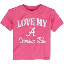 Outerstuff Girls Toddler Pink Alabama Crimson Tide Love My Team T-Shirt