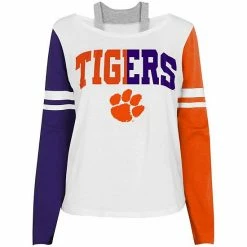 Outerstuff Girls Youth White Clemson Tigers Twofer Long Sleeve T-Shirt 8 Outerstuff Girls Youth White Clemson Tigers Twofer Long Sleeve T-Shirt -Outerstuff shop unnamed file 10071