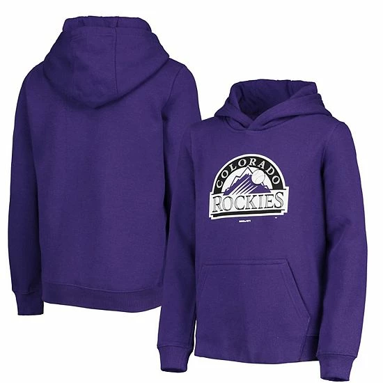 Outerstuff Youth Purple Colorado Rockies Primary Team Logo Pullover Hoodie 4 Outerstuff Youth Purple Colorado Rockies Primary Team Logo Pullover Hoodie - Image 2
