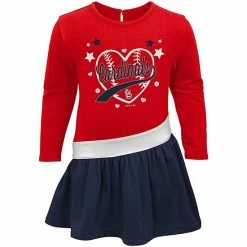Outerstuff Girls Preschool Red St. Louis Cardinals Diamond Tri-Blend Long Sleeve Dress