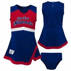 Outerstuff Girls Infant Royal/Red New York Giants Cheer Captain Jumper Dress