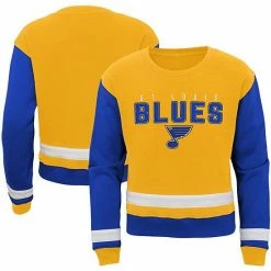 Outerstuff Girl's Youth Gold St. Louis Blues Fan Moment Pullover Sweatshirt