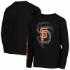 Outerstuff Youth Black San Francisco Giants Platinum Logo Long Sleeve T-Shirt