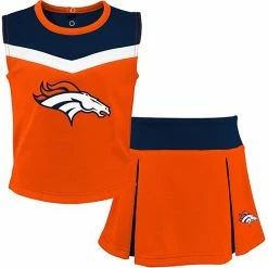 Outerstuff Youth Orange/Navy Denver Broncos Two-Piece Spirit Cheerleader Set