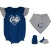 Outerstuff Girls Newborn & Infant Royal/Heathered Gray Indianapolis Colts All The Love Bodysuit Bib & Booties Set -Outerstuff shop unnamed file 10253