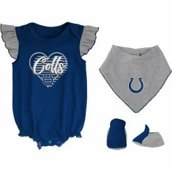 Outerstuff Girls Newborn & Infant Royal/Heathered Gray Indianapolis Colts All The Love Bodysuit Bib & Booties Set