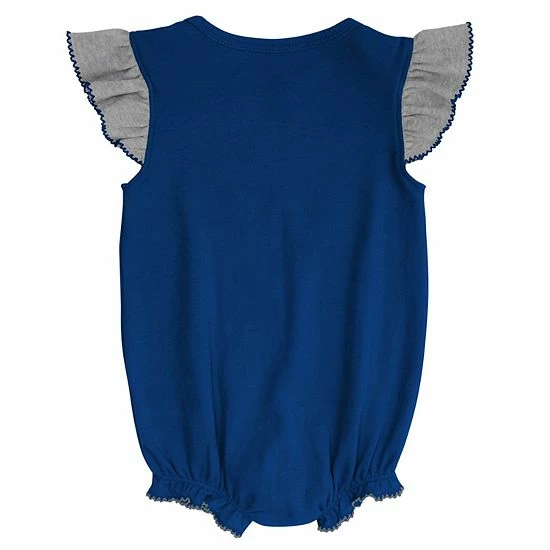 Outerstuff Girls Newborn & Infant Royal/Heathered Gray Indianapolis Colts All The Love Bodysuit Bib & Booties Set 6 Outerstuff Girls Newborn & Infant Royal/Heathered Gray Indianapolis Colts All The Love Bodysuit Bib & Booties Set - Image 4