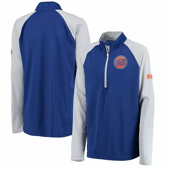 Outerstuff Youth Blue New York Knicks Destined Half-Zip Jacket 3 Outerstuff Youth Blue New York Knicks Destined Half-Zip Jacket