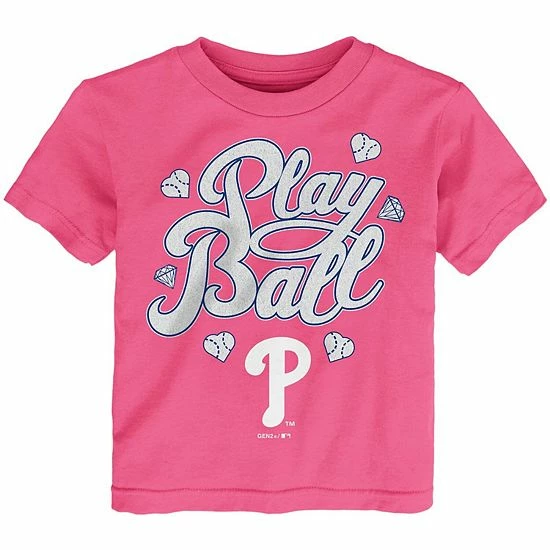 Outerstuff Toddler Pink Philadelphia Phillies Ball Girl T-Shirt 3 Outerstuff Toddler Pink Philadelphia Phillies Ball Girl T-Shirt