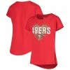 Outerstuff Girls Youth Scarlet San Francisco 49ers Pixel Heart T-Shirt