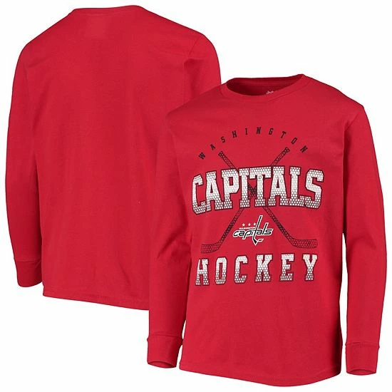 Outerstuff Youth Red Washington Capitals Digital Long Sleeve T-Shirt 3 Outerstuff Youth Red Washington Capitals Digital Long Sleeve T-Shirt