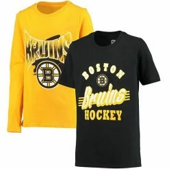 Outerstuff Youth Black/Gold Boston Bruins Two-Man Advantage T-Shirt Combo Set -Outerstuff shop unnamed file 1033