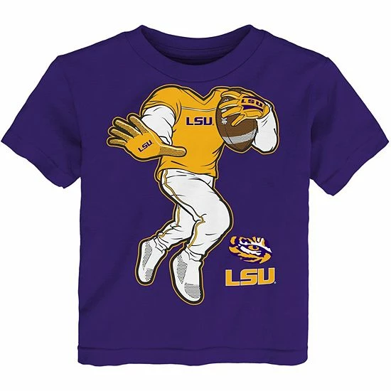 Outerstuff Toddler Purple LSU Tigers Yard Rush II Football Player T-Shirt 3 Outerstuff Toddler Purple LSU Tigers Yard Rush II Football Player T-Shirt
