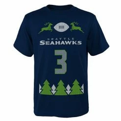 Outerstuff Youth Russell Wilson College Navy Seattle Seahawks Holiday Name & Number T-Shirt -Outerstuff shop unnamed file 10382
