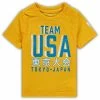 Outerstuff Preschool & Toddler Yellow Team USA 2020 Summer Olympics Tokyo Lining T-Shirt