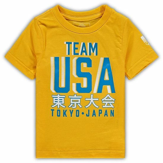 Outerstuff Preschool & Toddler Yellow Team USA 2020 Summer Olympics Tokyo Lining T-Shirt 3 Outerstuff Preschool & Toddler Yellow Team USA 2020 Summer Olympics Tokyo Lining T-Shirt