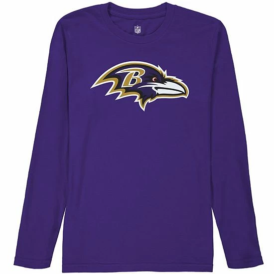 Outerstuff Baltimore Ravens Youth Team Logo Long Sleeve T-Shirt - Purple 3 Outerstuff Baltimore Ravens Youth Team Logo Long Sleeve T-Shirt - Purple