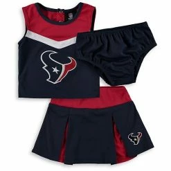 Outerstuff Girls Toddler Navy/Red Houston Texans Two-Piece Spirit Cheerleader Set With Bloomers