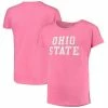 Outerstuff Girls Youth Pink Ohio State Buckeyes Primary Logo T-Shirt