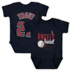 Outerstuff Newborn & Infant Mike Trout Navy Los Angeles Angels Slugger Name & Number Bodysuit -Outerstuff shop unnamed file 10474
