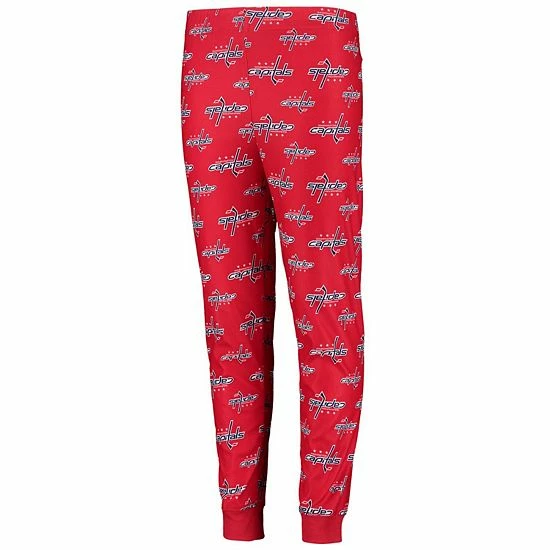 Outerstuff Youth Red Washington Capitals Allover Print Long Sleeve T-Shirt And Pants Sleep Set 6 Outerstuff Youth Red Washington Capitals Allover Print Long Sleeve T-Shirt And Pants Sleep Set - Image 4