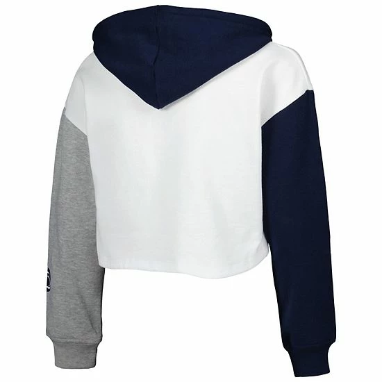 Outerstuff Girls Youth White/Navy Penn State Nittany Lions Color Run Fleece Pullover Hoodie 6 Outerstuff Girls Youth White/Navy Penn State Nittany Lions Color Run Fleece Pullover Hoodie - Image 4