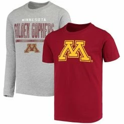 Outerstuff Youth Red/Heathered Gray Minnesota Golden Gophers T-Shirt Combo Pack