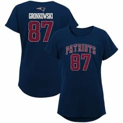 Outerstuff Girls Youth Rob Gronkowski Navy New England Patriots Dolman Lace Player Name & Number T-Shirt -Outerstuff shop unnamed file 10550