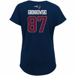 Outerstuff Girls Youth Rob Gronkowski Navy New England Patriots Dolman Lace Player Name & Number T-Shirt -Outerstuff shop unnamed file 10552