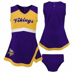 Outerstuff Girls Infant Purple/Gold Minnesota Vikings Cheer Captain Jumper Dress