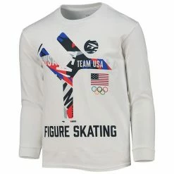 Outerstuff Youth White Team USA Figure Skating Scattered Swatch Long Sleeve T-Shirt 8 Outerstuff Youth White Team USA Figure Skating Scattered Swatch Long Sleeve T-Shirt -Outerstuff shop unnamed file 10573