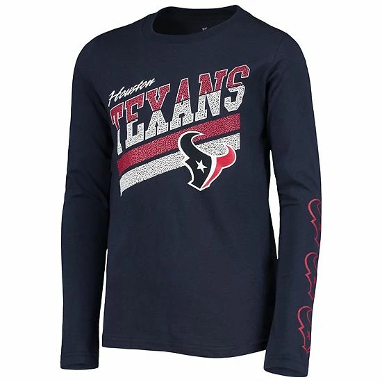 Outerstuff Youth Navy/Red Houston Texans For The Love Of The Game T-Shirt Combo Set 5 Outerstuff Youth Navy/Red Houston Texans For The Love Of The Game T-Shirt Combo Set - Image 3