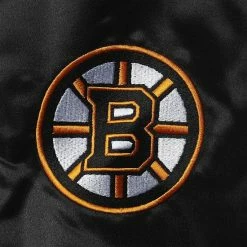 Outerstuff Youth Black Boston Bruins Gifted Goalie Full-Snap Varsity Jacket -Outerstuff shop unnamed file 10636