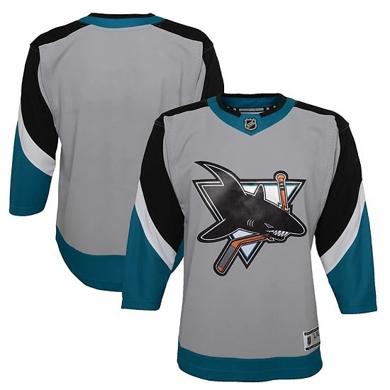 Outerstuff Youth Gray San Jose Sharks 2020/21 Special Edition Premier Jersey 4 Outerstuff Youth Gray San Jose Sharks 2020/21 Special Edition Premier Jersey - Image 2