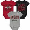 Outerstuff Newborn & Infant Red/Black/Heathered Gray Atlanta Falcons Ready, Set, Nap Three-Pack Bodysuit Set -Outerstuff shop unnamed file 10649