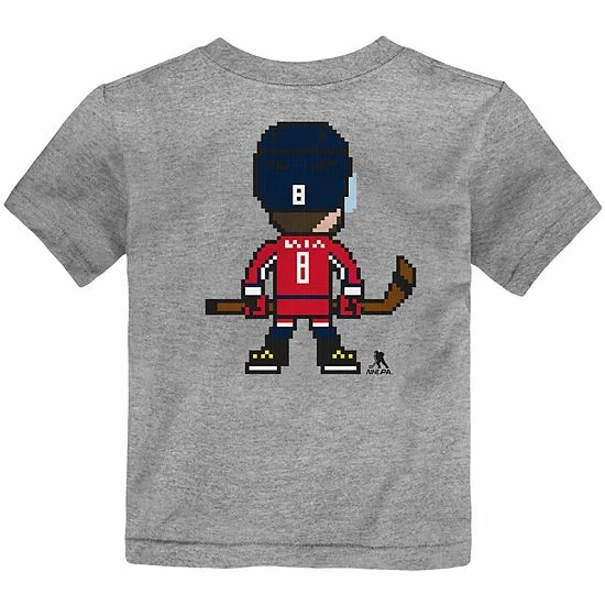 Outerstuff Toddler Alexander Ovechkin Heathered Gray Washington Capitals Pixel Player T-Shirt 5 Outerstuff Toddler Alexander Ovechkin Heathered Gray Washington Capitals Pixel Player T-Shirt - Image 3