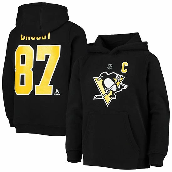 Outerstuff Youth Sidney Crosby Black Pittsburgh Penguins Player Name & Number Hoodie 4 Outerstuff Youth Sidney Crosby Black Pittsburgh Penguins Player Name & Number Hoodie - Image 2
