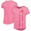 Outerstuff Girls Youth Pink Detroit Lions Fair Catch Dolman T-Shirt