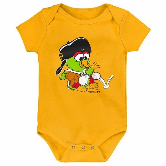 Outerstuff Newborn & Infant Black/Gold/Gray Pittsburgh Pirates Born To Win 3-Pack Bodysuit Set 6 Outerstuff Newborn & Infant Black/Gold/Gray Pittsburgh Pirates Born To Win 3-Pack Bodysuit Set - Image 4