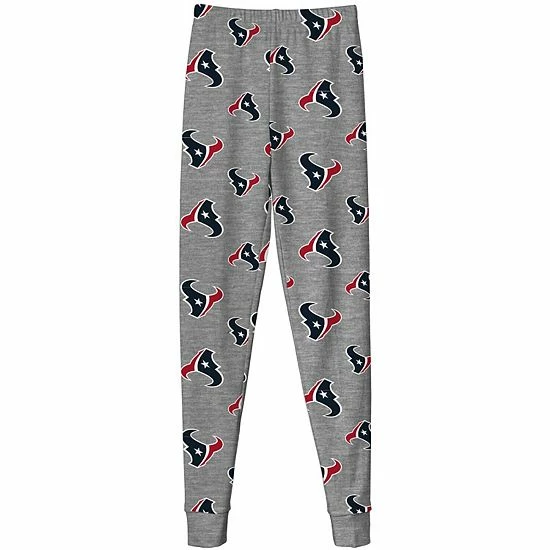 Outerstuff Toddler Heathered Gray Houston Texans Long Sleeve T-Shirt & Pants Sleep Set 6 Outerstuff Toddler Heathered Gray Houston Texans Long Sleeve T-Shirt & Pants Sleep Set - Image 4