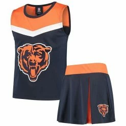Outerstuff Youth Navy/Orange Chicago Bears Spirit Cheer Two-Piece Cheerleader Set